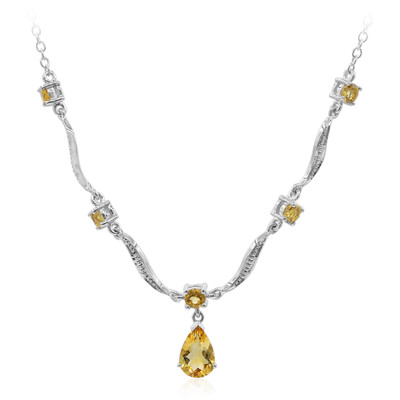 Collier en argent et Citrine