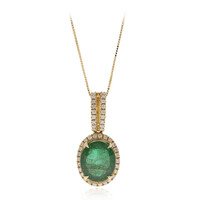 Collier en or et Emeraude de Zambie AAA (CIRARI)