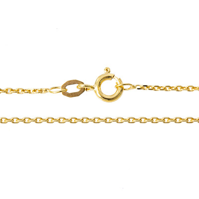 Or jaune 375/1000 - Chaîne maille forçat - 50cm - 2,33 g
