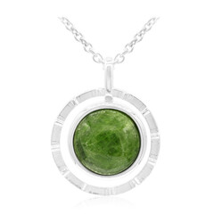 Collier en argent et Diopside de Russie