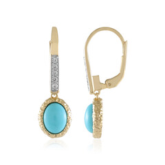 Boucles d'oreilles en argent et Turquoise Sleeping Beauty (Faszination Türkis)