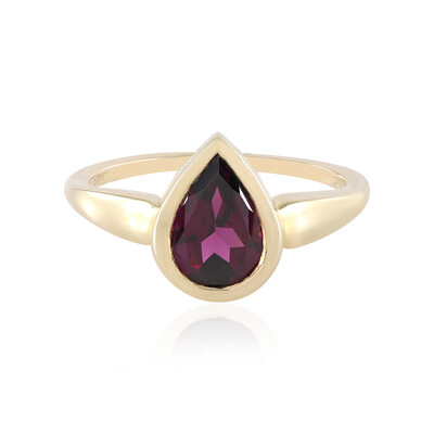 Bague en or et Grenat magenta