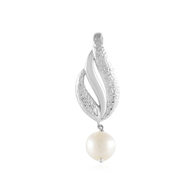 Pendentif en argent et Perle blanche de culture d'eau douce