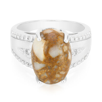 Bague en argent et Quartz Dinosaure