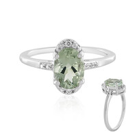 Bague en argent et Améthyste verte