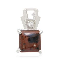 Pendentif en argent et Obsidienne acajou