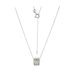 Collier en argent et Améthyste verte