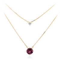 Collier en or et Grenat magenta (de Melo)