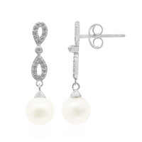 Boucles d'oreilles en argent et Perle de culture d'eau douce