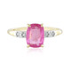 Bague en or et Saphir rose de Madagascar