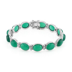 Bracelet en argent et Onyx vert