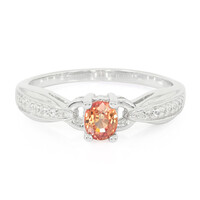 Bague en argent et Rubis rouge du soir