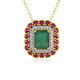 Collier en argent et Emeraude de Zambie (Gems en Vogue)