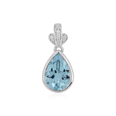 Pendentif en argent et Topaze bleu ciel