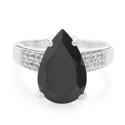 Bague en argent et Spinelle noir