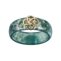 Bague en argent et Agate mousse