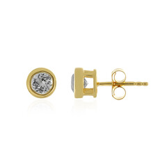 Boucles d'oreilles en argent et Kunzite jaune canari