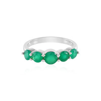 Bague en argent et Onyx vert