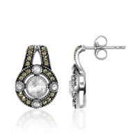 Boucles d'oreilles en argent et Topaze blanche