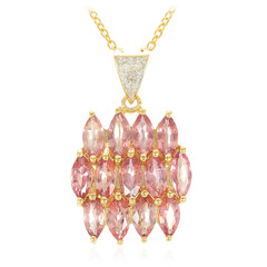 Collier en or et Saphir Padparadscha non chauffé (AMAYANI)