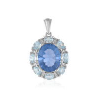 Pendentif en argent et Fluorite à couleur changeante