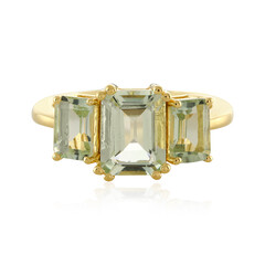 Bague en argent et Améthyste verte