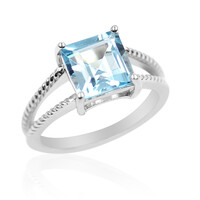 Bague en argent et Topaze bleu ciel