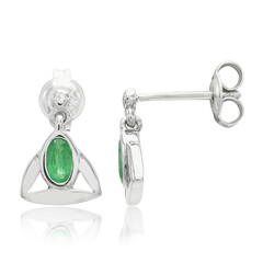 Boucles d'oreilles en argent et Emeraude de Bahia