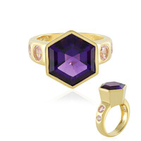 Bague en argent et Améthyste de Sibérie (Adela Silber)