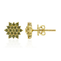 Boucles d'oreilles en or et Diamant VS1 jaune