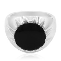 Bague en argent et Jadéite Noire