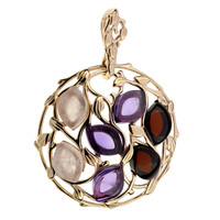 Pendentif en argent et Ambre baltique