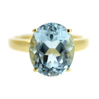 Bague en argent et Topaze bleu ciel