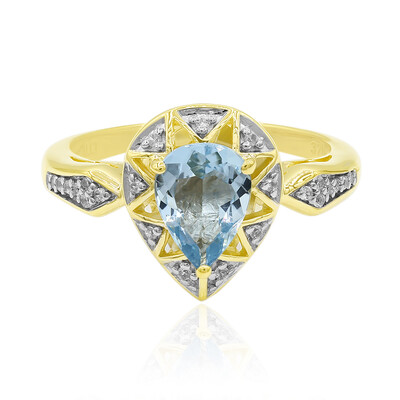 Bague en or et Aigue-marine de Medina