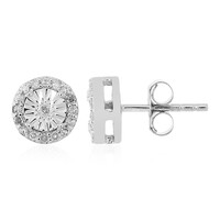 Boucles d'oreilles en argent et Diamant I2 (H)
