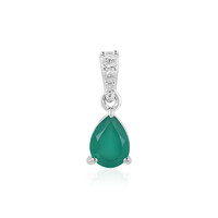 Pendentif en argent et Onyx vert