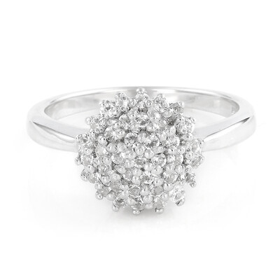 Bague en argent et Topaze blanche