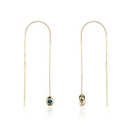 Boucles d'oreilles en or et Aigue-marine du Brésil (CUSTODANA)
