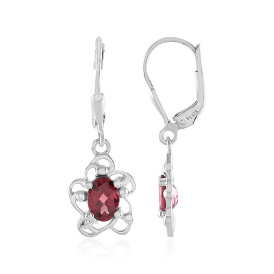 Boucles d'oreilles en argent et Grenat du Mozambique