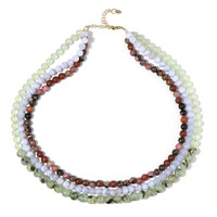 Collier en argent et Rhodonite