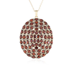 Collier en argent et Grenat du Mozambique