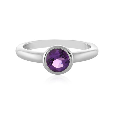 Bague en argent et Améthyste de Zambie