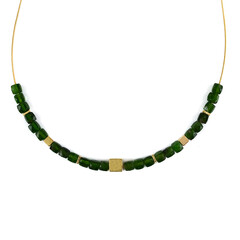 Collier en argent et Diopside de Russie