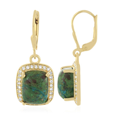 Boucles d'oreilles en argent et Chrysocolle