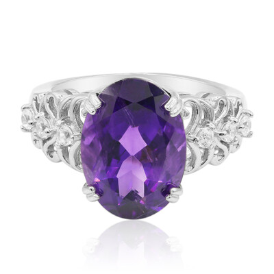 Bague en argent et Améthyste du Maroc
