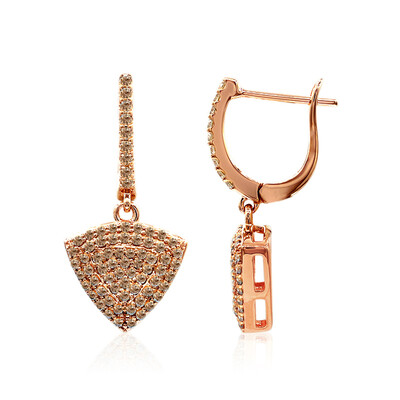 Boucles d'oreilles en or et Diamant rose de France SI1 d'Argyle  (Annette)
