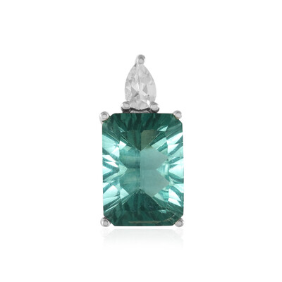 Pendentif en argent et Fluorite verte