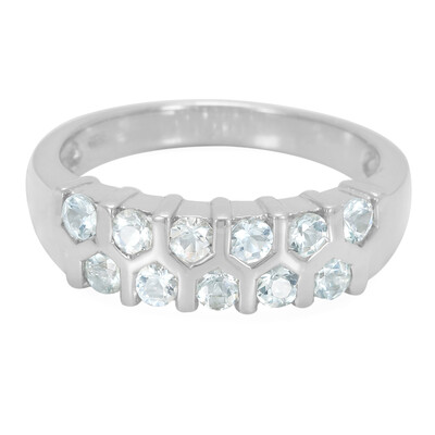 Bague en argent et Aigue-Marine de Boca Rica