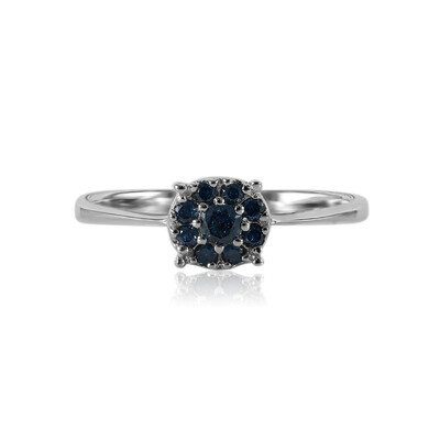 Bague en argent et Diamant bleu ciel I1