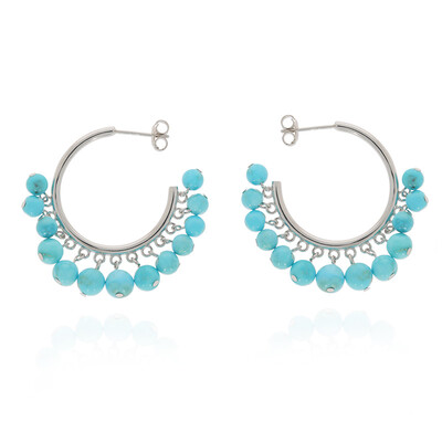 Boucles d'oreilles en argent et Turquoise Sleeping Beauty (Anne Bever)